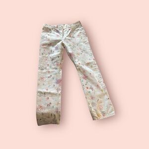 Levy’s Floral Embroidered White Jeans sz 31